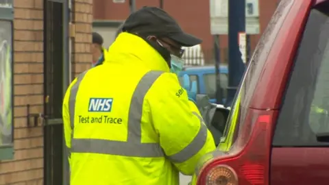 BBC NHS Test and Trace worker in Boston