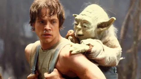 Luke Skywalker and Yoda