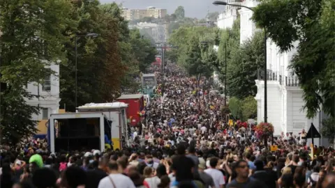 AFP/Getty Images Crowd scene from 2016 Notting Hill Carnival