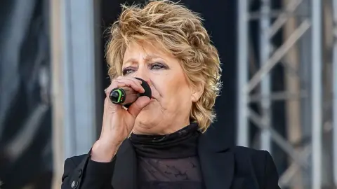 Bryan Fowler for LCR Pride Foundation Headline act Katrina, formerly of Katrina and the Waves, singing on stage