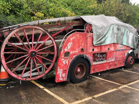 A fire engine used during the Aberfan disaster