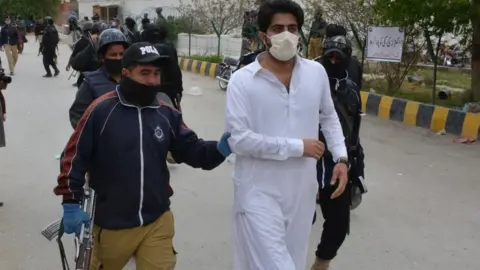 AFP Doctors arrested after a demonstration in Quetta, 10 April 2020