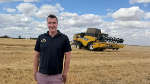 Michael Parker from Sherwood Farms in one of his fields