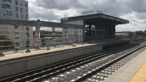 Stuart Ratcliffe/BBC The new platforms at Bletchley Station