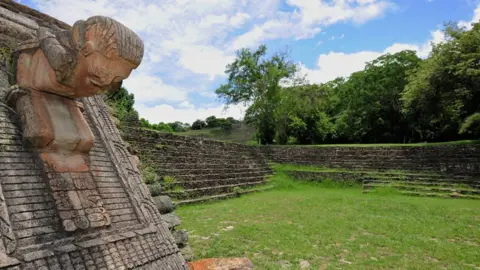 Mauricio Marat/INAH View of the ballcourt at the Toniná archaeological site