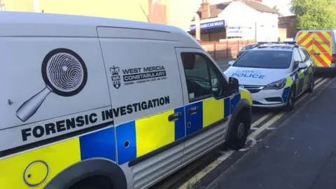 BBC The scene in Broad Street, Kidderminster