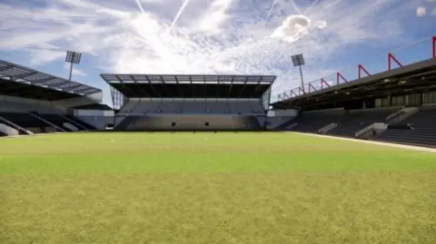 AFC Bournemouth Computer generated image of the inside of the stadium viewed from the goal line