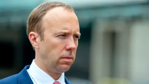 Getty Images Former health secretary Matt Hancock seen outside BBC Broadcasting House