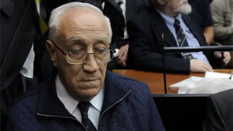 AFP Jorge Eduardo Acosta -nicknamed the Tiger during Argentina's military dictatorship and already convicted for earlier charges- is pictured during his sentencing hearing in Buenos Aires, on November 29, 2017.