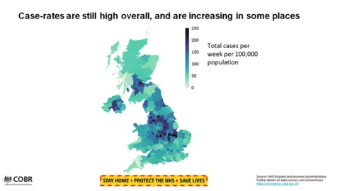 NHS England Regional levels of coronavirus