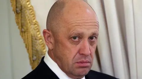 Getty Images Yevgeny Prigozhin at a meeting in 2016