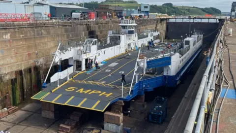 Tamar Bridge and Torpoint Ferry Joint Committee Torpoint ferry in dry dock