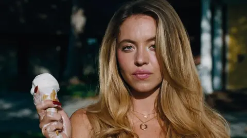HBO Sydney Sweeney holding an ice cream 