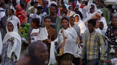 Amensisa Negera/BBC In Mekelle, the capital of the Tigray Region of Ethiopia, locals are fearing for a possible return to war, after a conflict that killed thousands. 