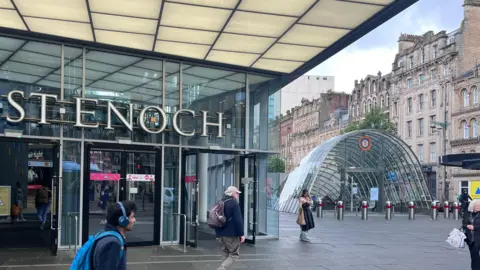 The entrance to the St Enoch's shopping centre in Glasgow
