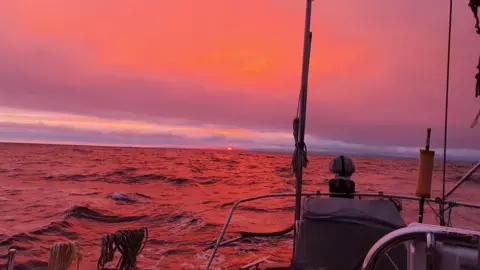 Sunset at sea