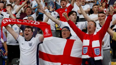  England fans before the UEFA EURO 2024 final 