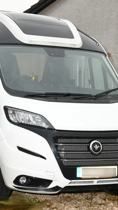 Close up of the front of the motorhome purchased by Peter Murrell