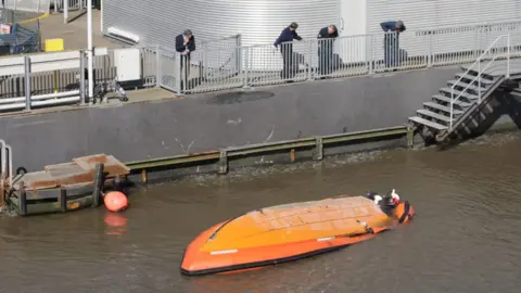 Activate Digital Boat capsized at Georges Parade, Canada Boulevard, Liverpool
