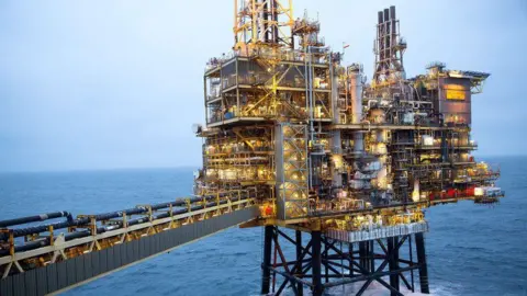 Shell's oil rig in the North Sea