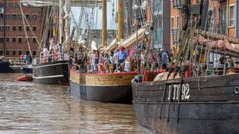 Gloucester City Council Tall ships on Gloucester Docks