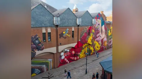 Chesterfield Borough Council Mural in Chesterfield