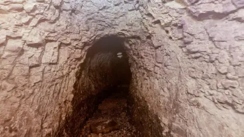 tunnel under Fowlmere house