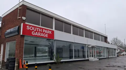 The former South Park Garage on South Park in Lincoln which could be turned into shops.