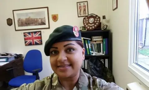 Tanya Nasir wearing an Army uniform