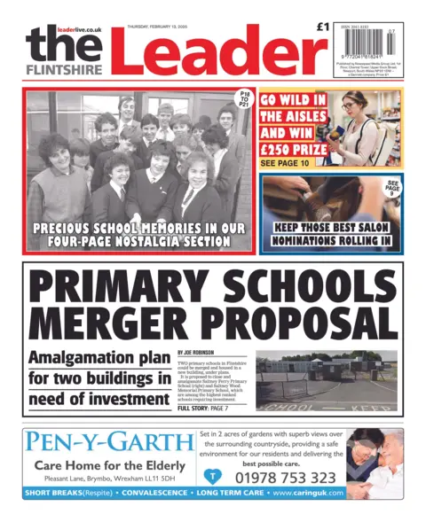 Flintshire Leader Flintshire Leader front page