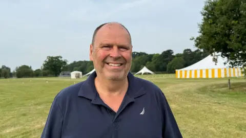 Edward Hicklin, chairman of the Derbyshire County Show standing in the main show ground