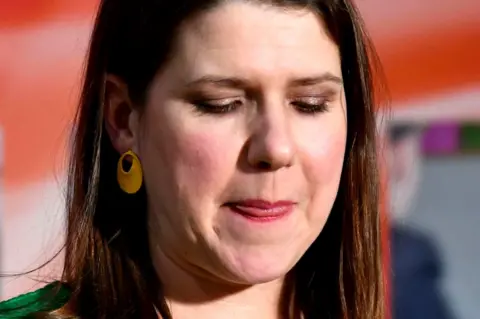 Getty Images Liberal Democrat Leader Jo Swinson attends the count in East Dunbartonshire