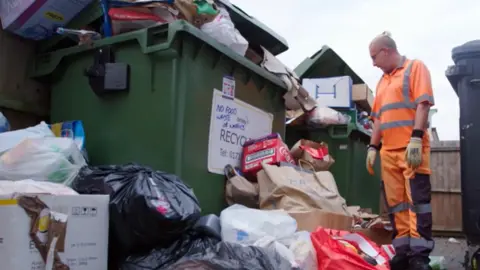 Richard at the bins