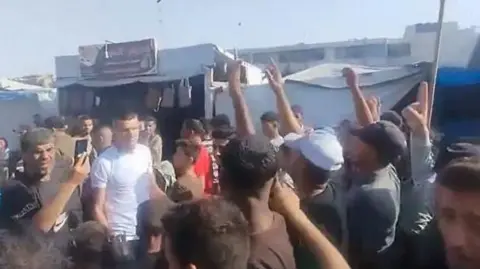 Anti-Hamas protest in Khan Younis, southern Gaza