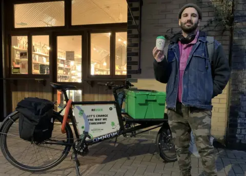 Several companies in London now offer reusable cup pick-up services