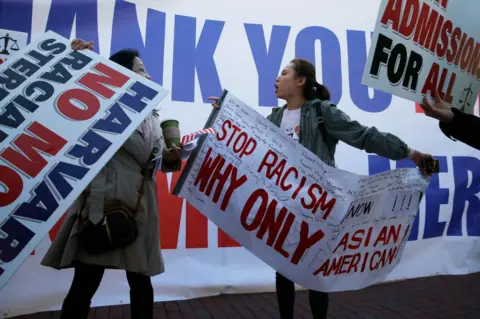 Getty Images Protesters quarrell