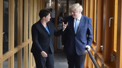 Scottish Conservatives Davidson and Johnson at Holyrood