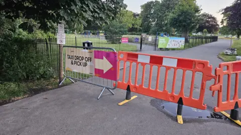 Save Gunnersbury Park Fencing blocks a pathway in the park