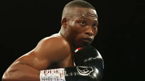 Zolani Tete is seen during a boxing match
