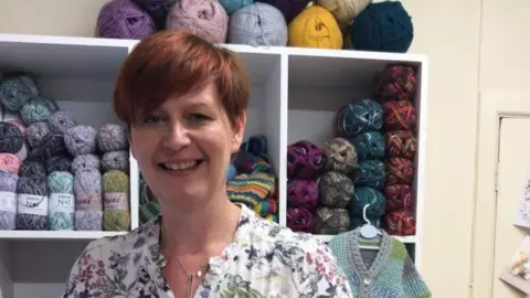 Crafty Wishes Lorna Butler with wool