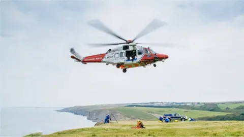 HM Coastguard AW189 coastguard helicopter