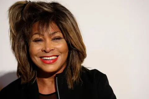 Getty Images A portrait of Tina Turner, smiling at the camera