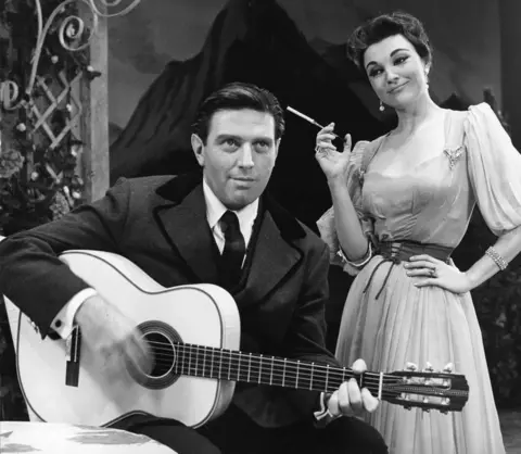 Rodgers and Hammerstein Captain von Trapp and his girlfriend, the Baroness.