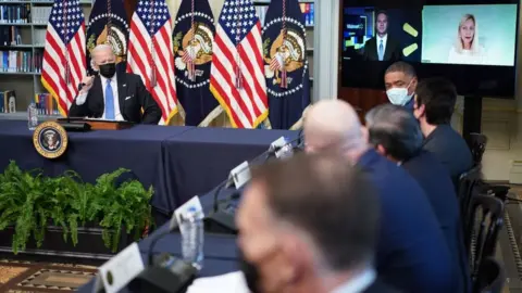 Getty Images Biden meeting company bosses on Monday