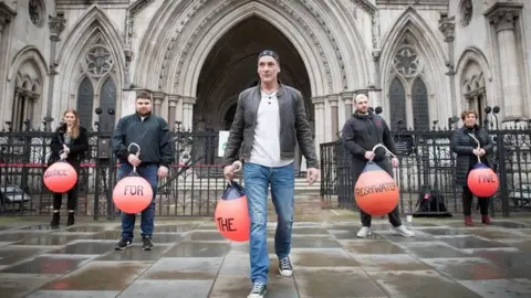 PA Media Freshwater Five protest at Court of Appeal