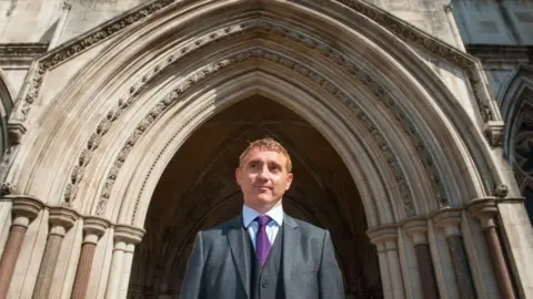 PA Jon Platt outside the Royal Courts of Justice