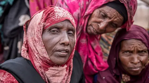 SOPA Images Picture of Surer Salad Farah, 45, who was proud of being a pastoralist until her livestock died due to drought.