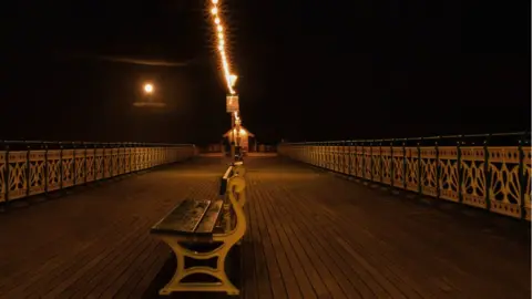 Jessica Davies  Penarth Pier at night