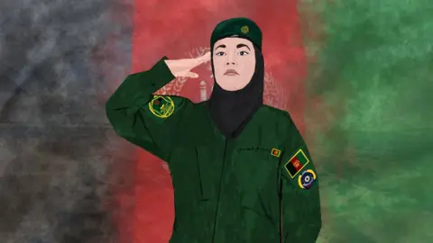 Ghazal Farkhari  Afghan soldier