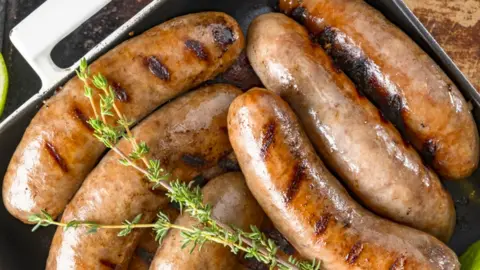 Grilled sausages